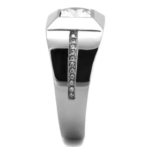 TK1916 Crystal Steel Ring