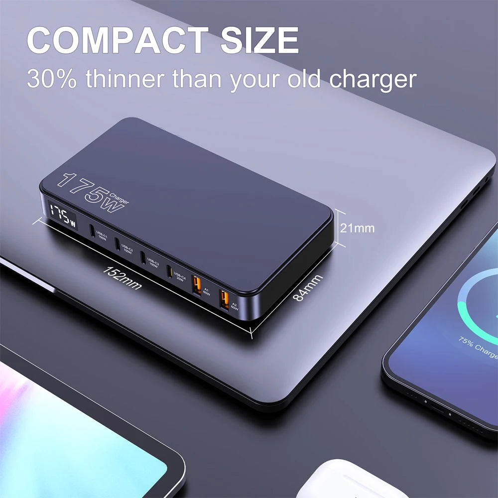 Ueetop 175W GaN 6-Port USB C Charger
