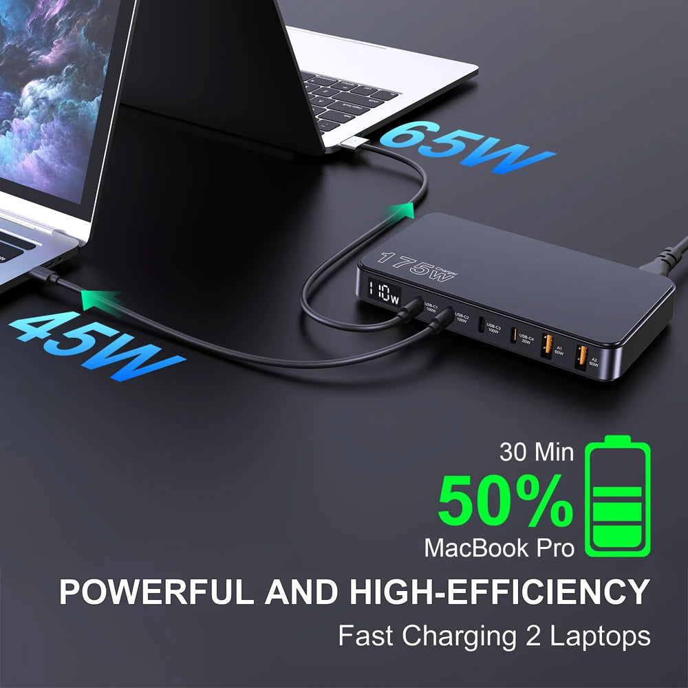 Ueetop 175W GaN 6-Port USB C Charger