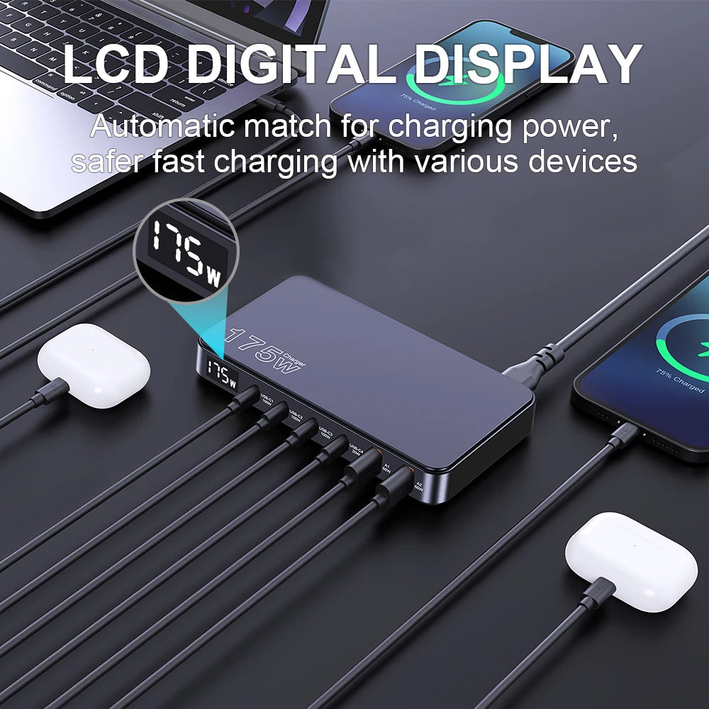 Ueetop 175W GaN 6-Port USB C Charger