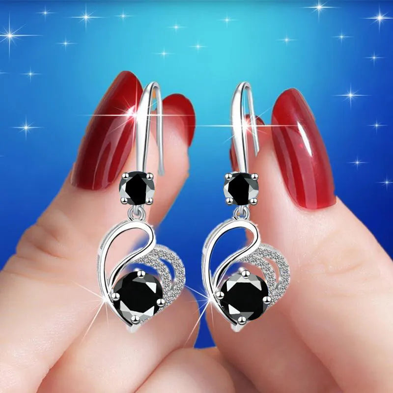 Romantic Crystal Heart Earrings