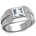TK1916 Crystal Steel Ring