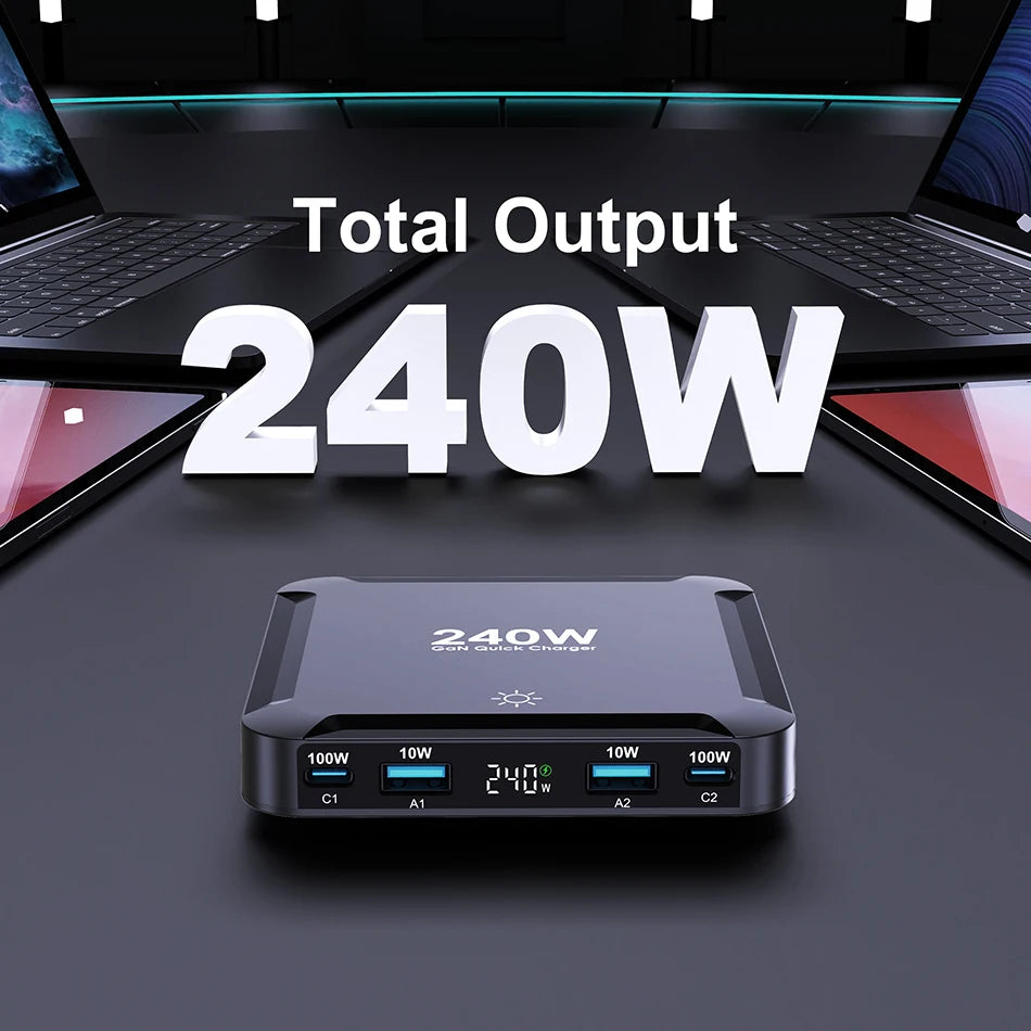 Ueetop 175W GaN 6-Port USB C Charger