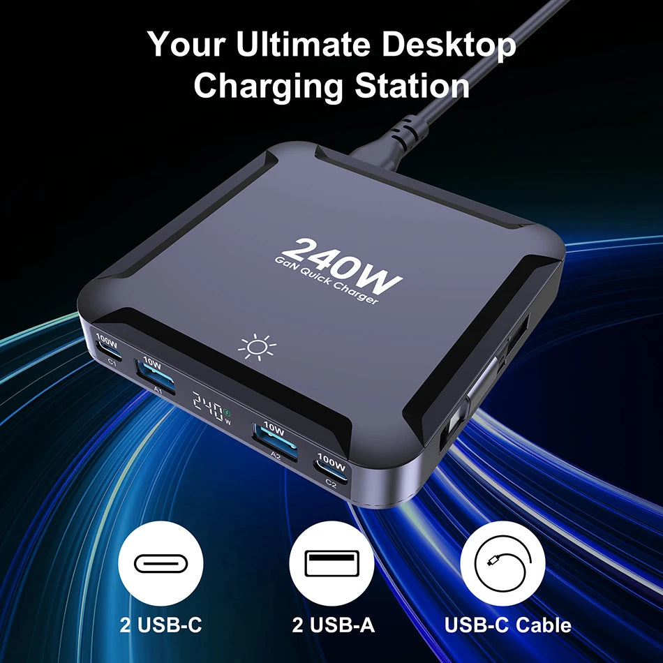 Ueetop 175W GaN 6-Port USB C Charger